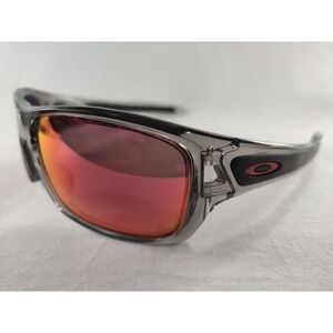 Oakley Turbine Sunglasses Grey Smoke **Frames Only** Ruby Red Mirror Lens Men's